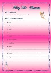 English Worksheet: Fairy Tale - Shaman