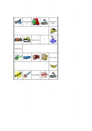 English Worksheet: Means of Transportation