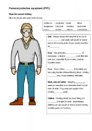 English Worksheet: Personal protective equipment