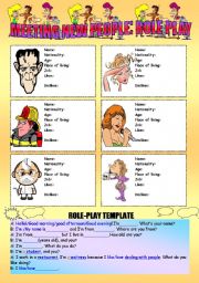 English Worksheet: ROLE-PLAY: MEETING NEW PEOPE (INTRODUCTIONS)