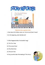 English Worksheet: The doorbell rang