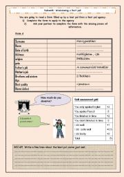 English Worksheet: Pair Work Activity asking questions to get information about a host pal
