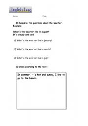 English Worksheet: Weather