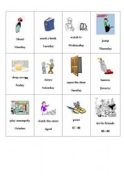 English Worksheet: Pronunciation game : regular verbs at the simple past