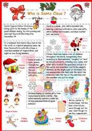 English Worksheet: Who is Santa Claus?