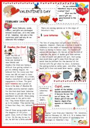 English Worksheet: Valentines day