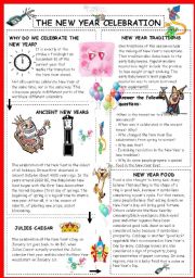 English Worksheet: The new year celebration