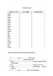 English Worksheet: Present Perfect