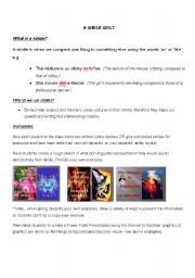 English Worksheet: A Simile Quilt
