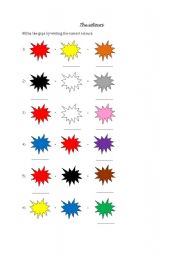 English Worksheet: The colours