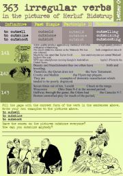 English Worksheet: 363 Irregular verbs in the pictures of Herluf Bidstrup