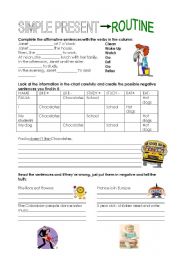 English Worksheet: Simple Present - Routine