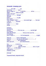 English Worksheet: Aerosmith - Amazing