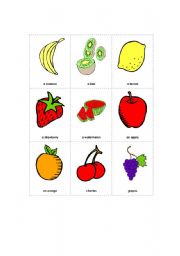 English Worksheet: FRUITS