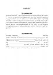 English worksheet: Exercises