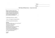 English Worksheet: The Balcony Scene Simplified