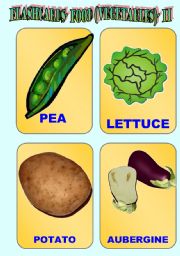 English Worksheet: FLASHCARD: VEGETABLES (ii)