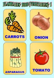 English Worksheet: FLASH-CARD: VEGETABLES (i)