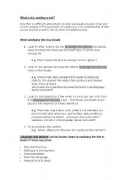 English Worksheet: Analysing Texts - How to worksheet