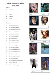 English Worksheet: monsters