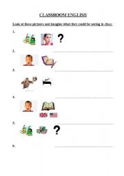 English Worksheet: Classroom English activity