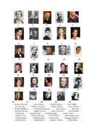 Famous British people (matching exercise)