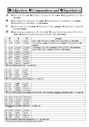 English Worksheet: GRAMMAR 002 Adjectives; Comparatives; Superlatives