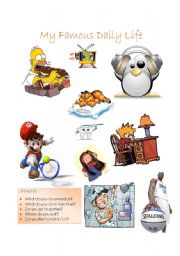 English Worksheet: Daily activities