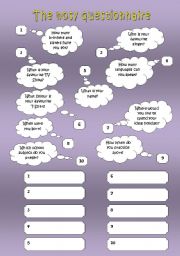 English Worksheet: The nosy questionnaire