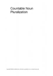 English Worksheet: Spelling Cheatsheet - Countable Noun Pluralization