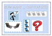 English Worksheet: How many can you see part 1
