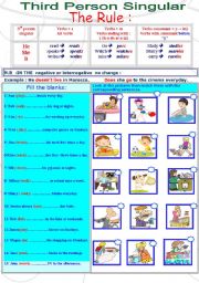 Third person singular ( present simple)