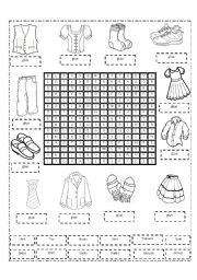 English Worksheet: clothes