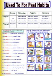 English Worksheet: Used to 