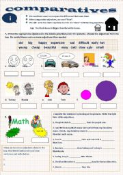 English Worksheet: comparatives