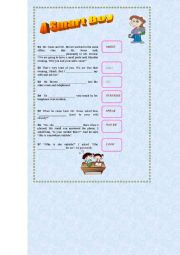 English worksheet: A smart boy