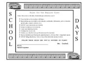 English Worksheet: Classroom Rules