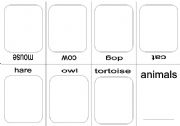English Worksheet: minibook animals