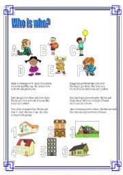 English Worksheet: Who is who? 
