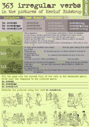 English Worksheet: 363 Irregular verbs in the pictures of Herluf Bidstrup