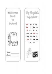 Back to school book mark