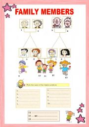 English Worksheet: family members