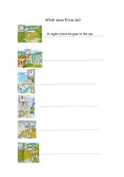 English worksheet: Routine