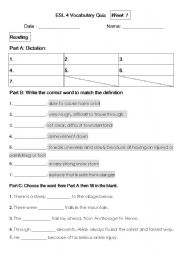 English Worksheet: HOUGHTON MIFFLIN 3, LOST AND FOUND, VOCABULARY TEST
