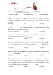 English Worksheet: Heart