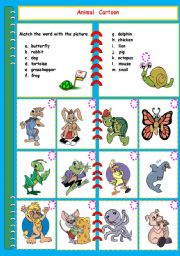 English Worksheet: animal