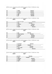 English Worksheet: Second conditional fun exercise sentences