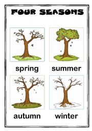 English Worksheet: four seasons poster