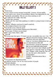 English Worksheet: Billy Elliot (3)