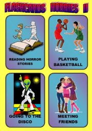 English Worksheet: FLASHCARDS: HOBBIES (ii)